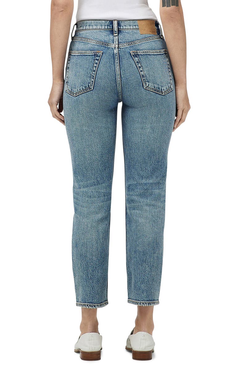 rag & bone Wren Ripped High Waist Ankle Slim Jeans, Alternate, color, Everly