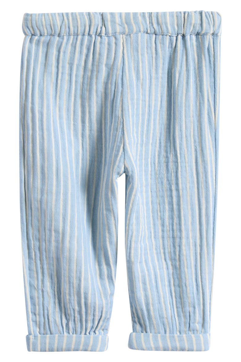 Stripe Double Cloth Drawstring Pants, Alternate, color, LIGHT BLUE STRIPE