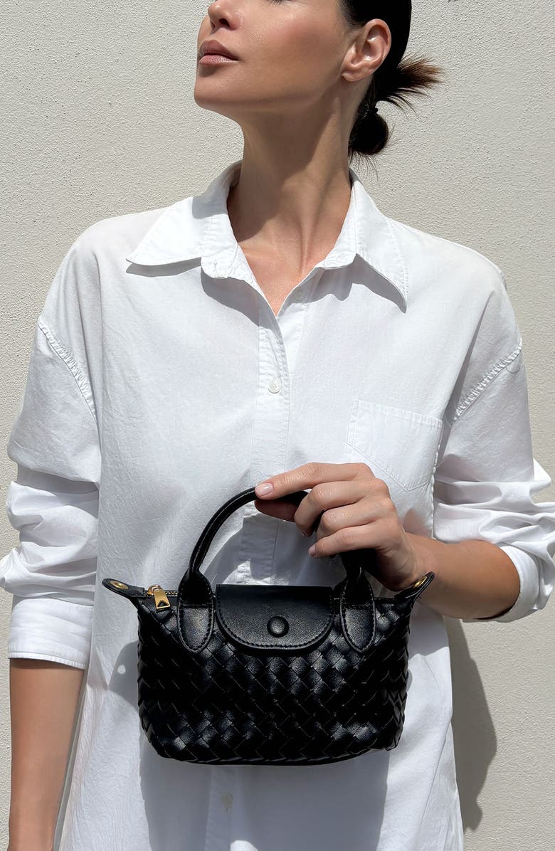 Adornia Mini Handle Bag, Alternate, color, Black