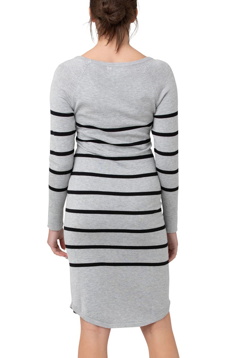 Ripe Maternity Valerie Tunic Dress, Alternate, color, Grey/Black