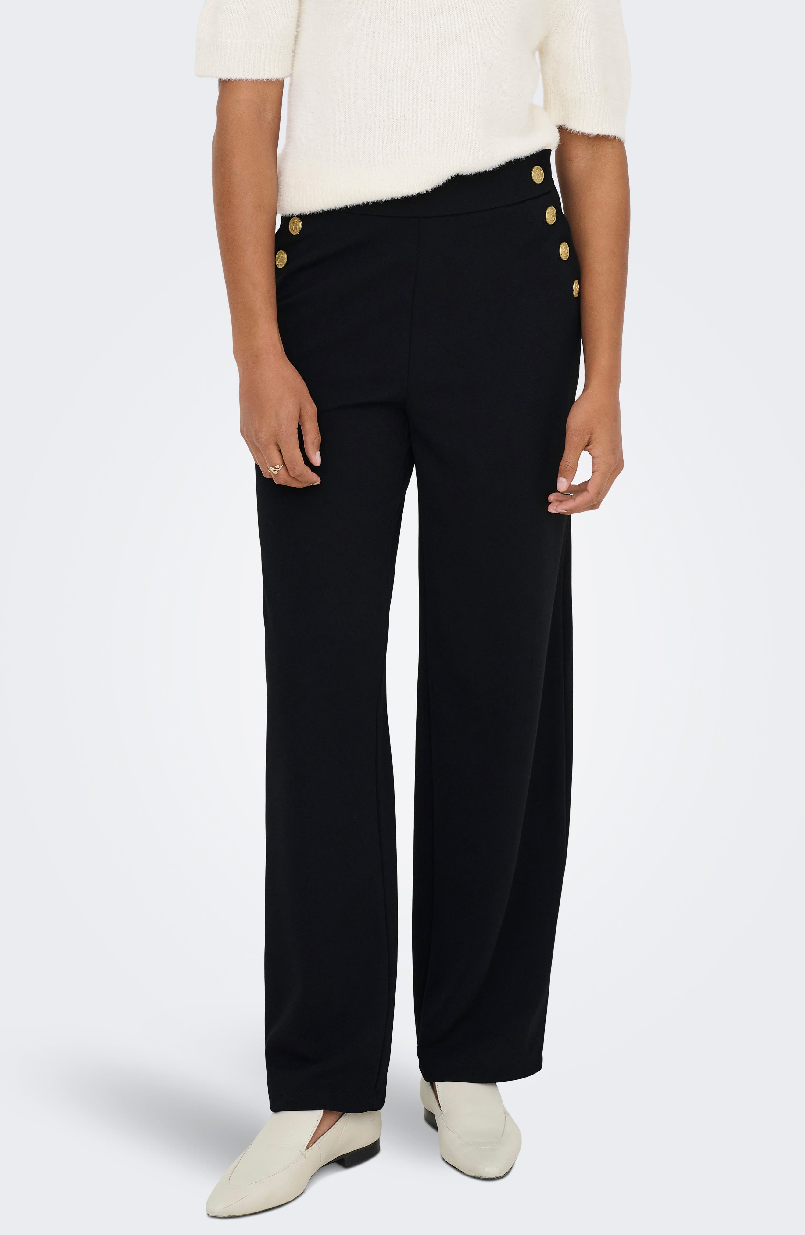 Only Rina Button High Waist Pants