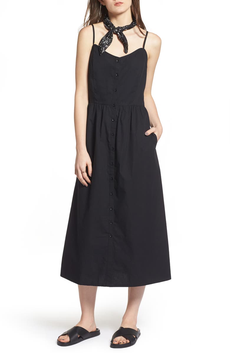 Treasure & Bond Button Front Midi Dress, Main, color,