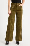 PAIGE Sasha High Waist Crop Wide Leg Corduroy Pants