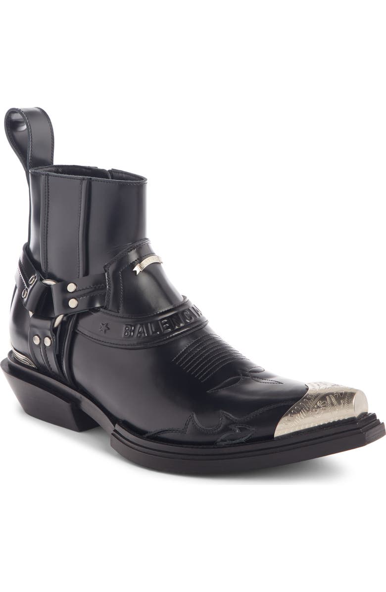 Balenciaga Santiag Harness Boot, Main, color,
