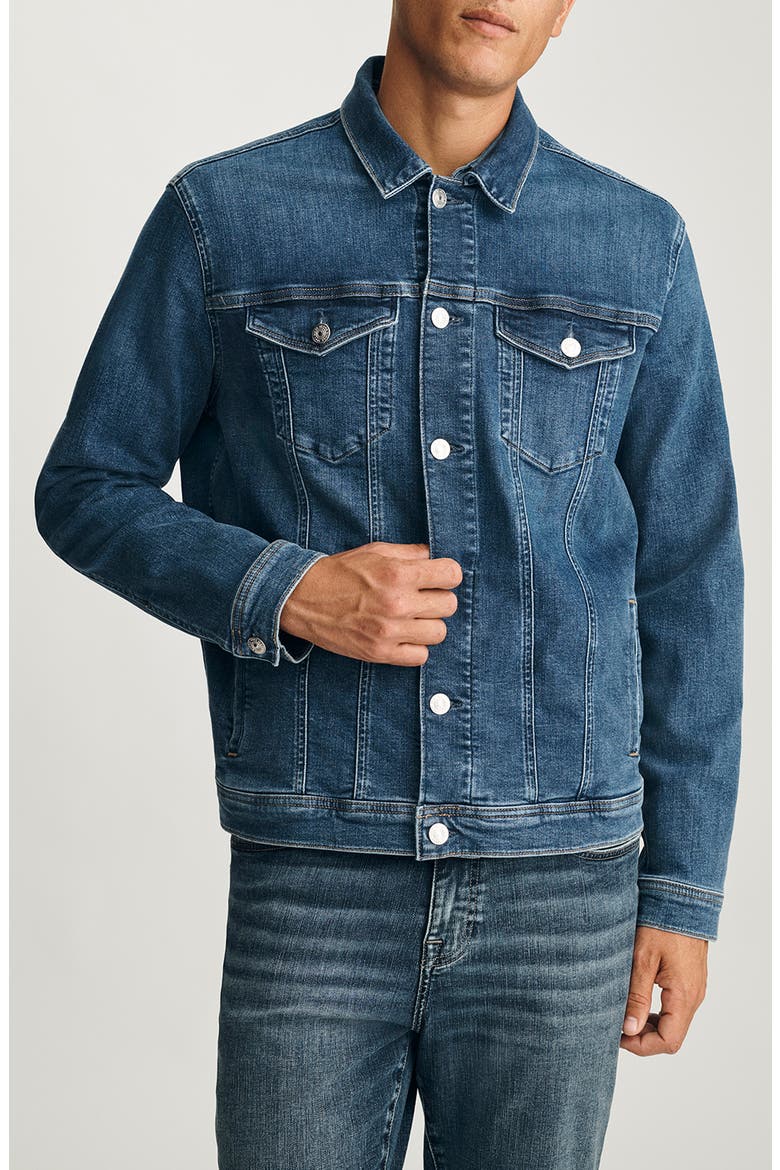 Drake Denim Trucker Jacket, Main, color, MID BRUSHED CLASSIC VINTAGE