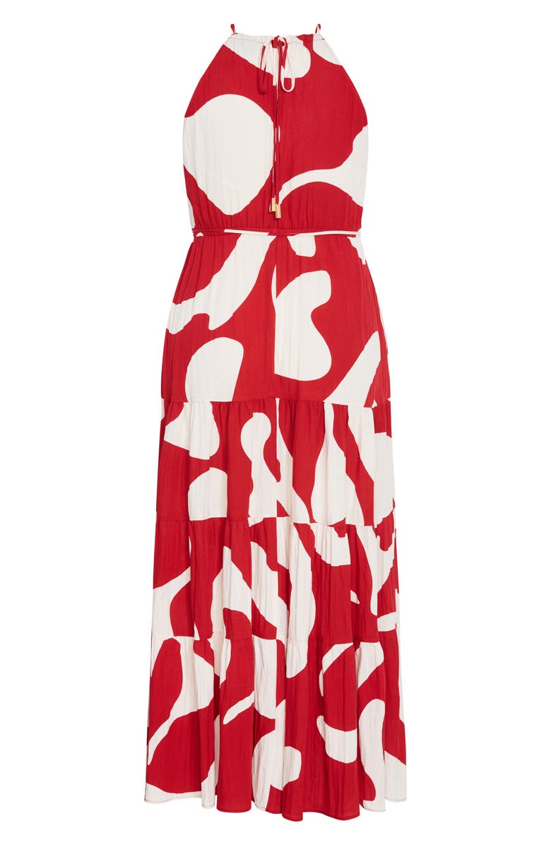 City Chic Island Getaway Tiered Maxi Dress, Alternate, color, 