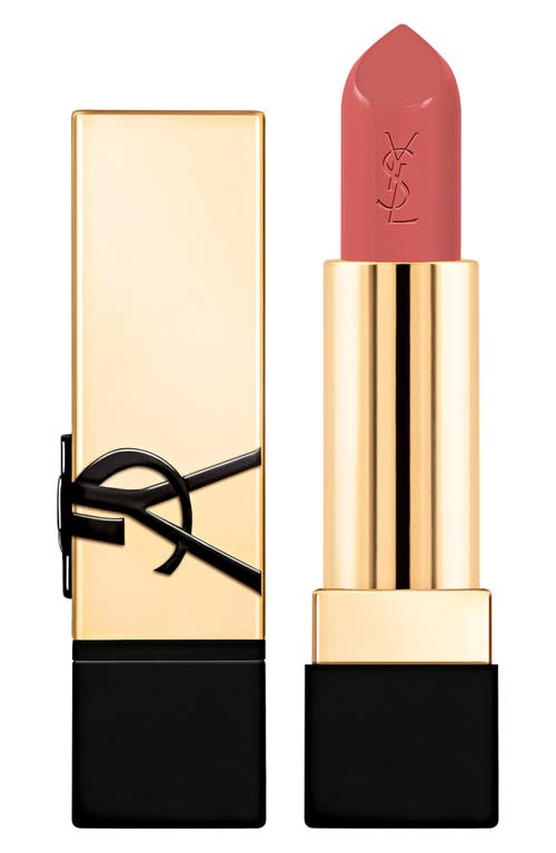 Saint Laurent Yves Rouge Pur Couture Caring Satin Lipstick With Ceramides In N8 Blouse Nu