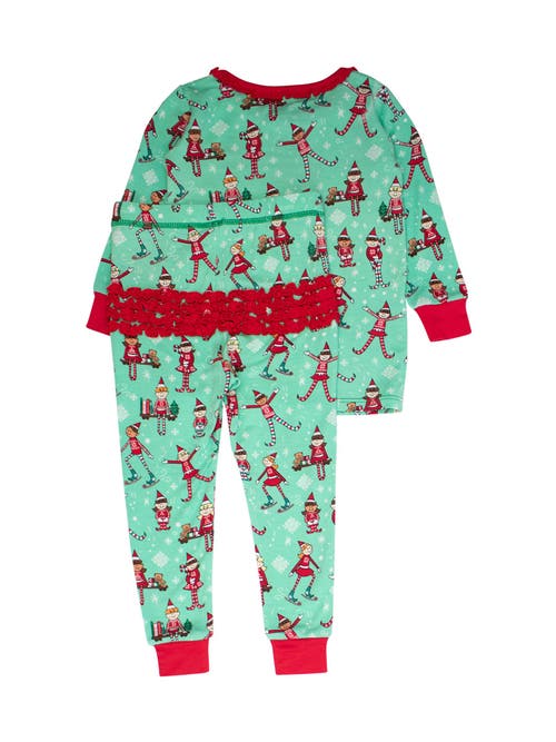 Rufflebutts Softsnooze Ruffle Long Sleeve Pajama Set, Signature Rear Ruffles