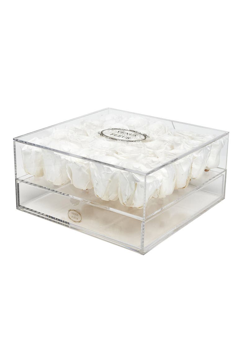 Le Clair Vingt Cinq Eternity Roses, Main, color, PURE WHITE