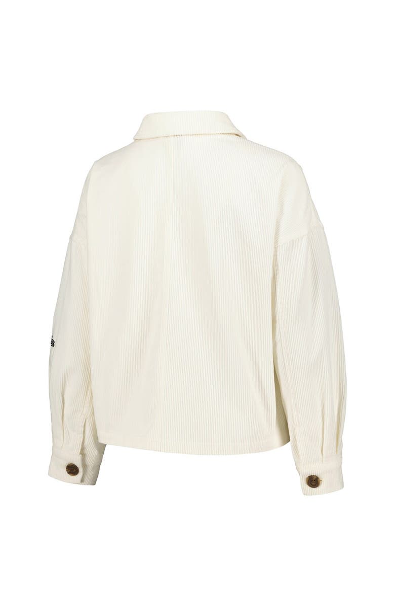 Hype and Vice Women's Hype and Vice Cream Ohio State Buckeyes Corduroy Button-Up Jacket, Alternate, color,