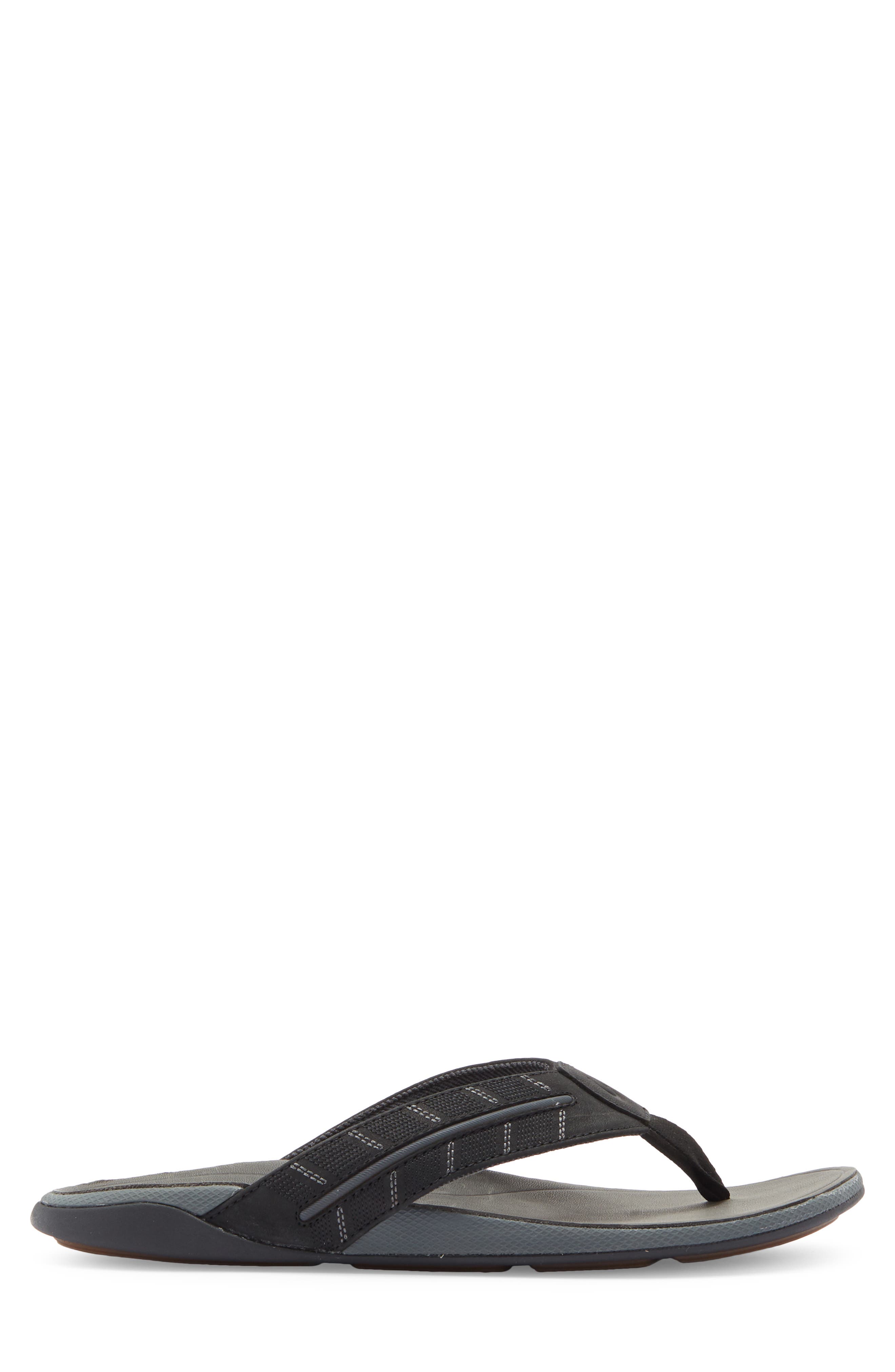 OluKai Tuahine Waterproof Flip Flop, Alternate, color, Lava Rock / Dark Shadow