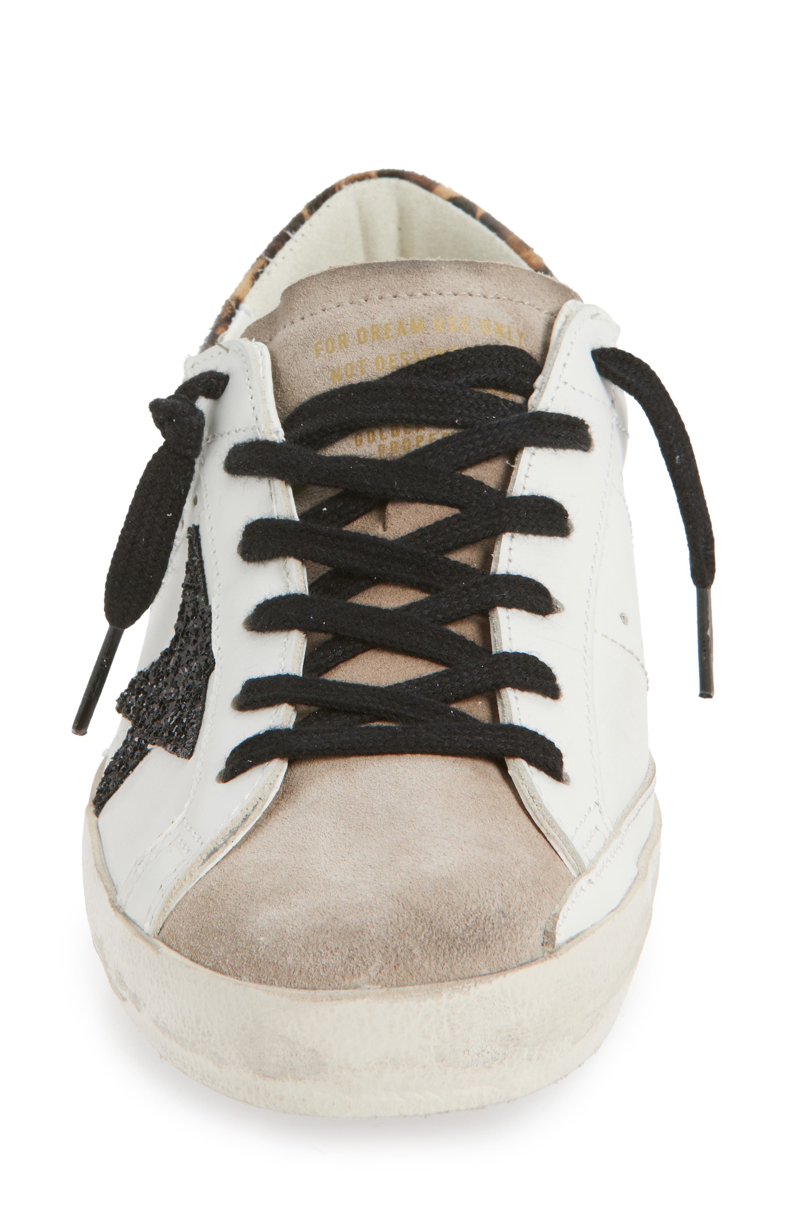 Golden Goose Super Star Sneaker, Alternate, color, White/ Black/ Beige/ Leopard