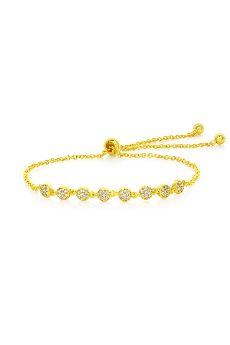 Gold-Tone Crystal Adjustable Bracelet, Main, color, Gold