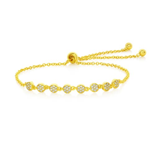 Gold-Tone Crystal Adjustable Bracelet