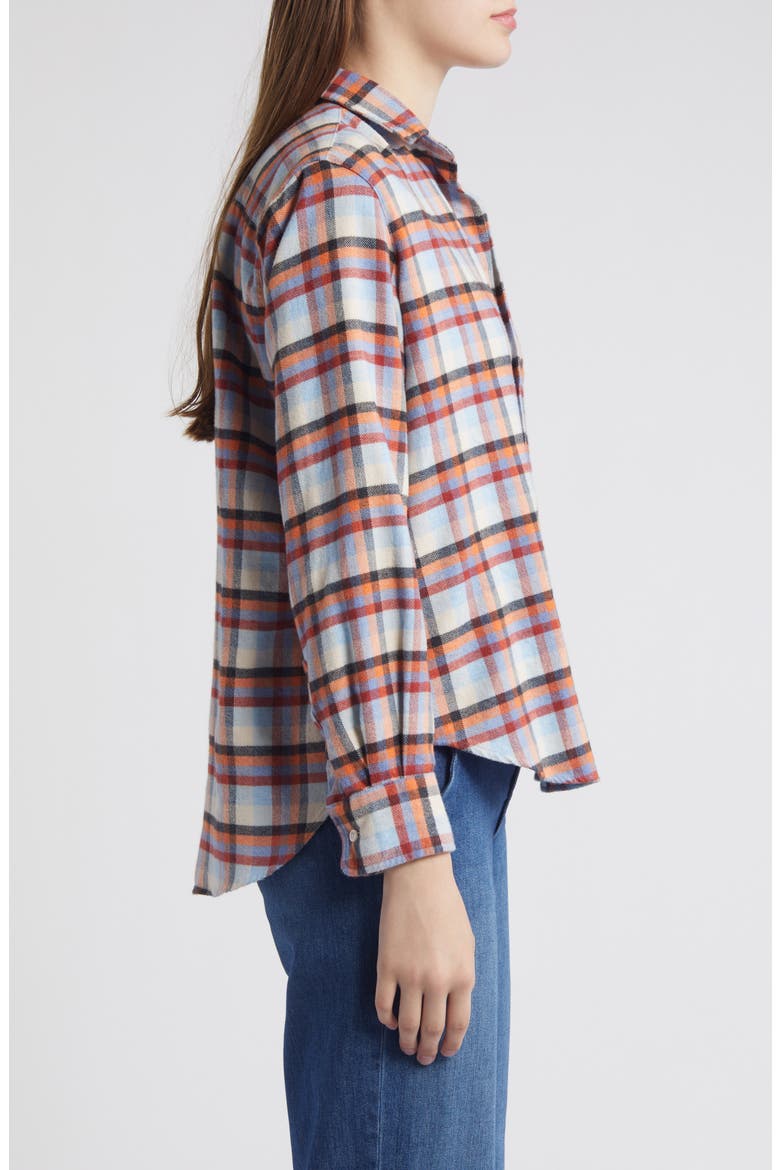 Eileen Relaxed Button-Up Shirt, Alternate, color, WHITE BLACK RED PLAID