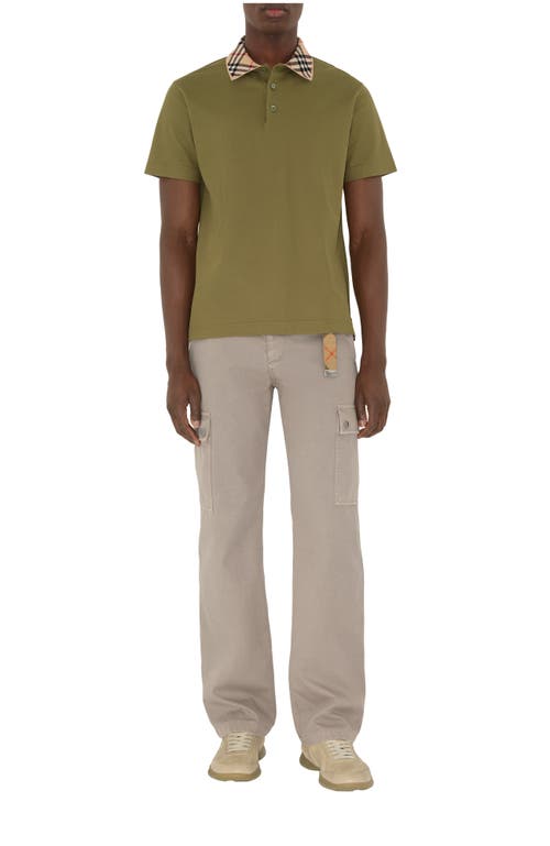 Burberry Organic Cotton Blend Polo Shirt In Green