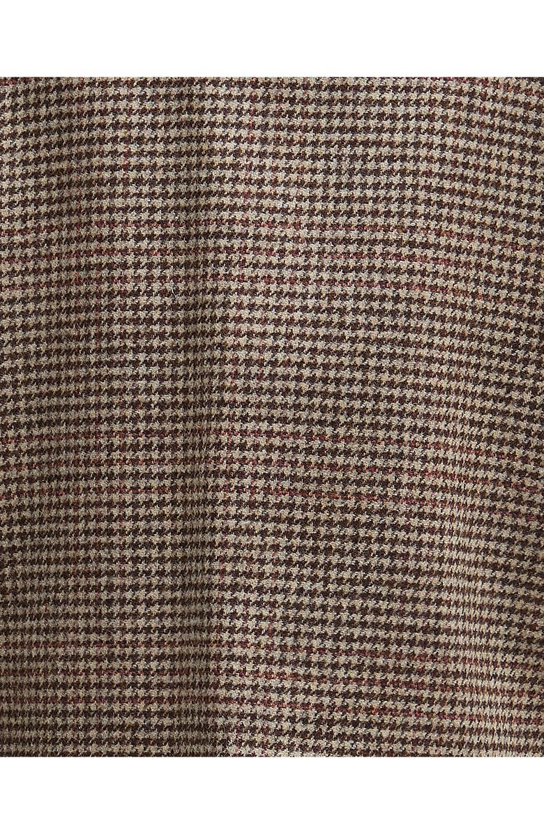 Barbour Corina Houndstooth Wool Jacket, Alternate, color, Brown/ Orange Check