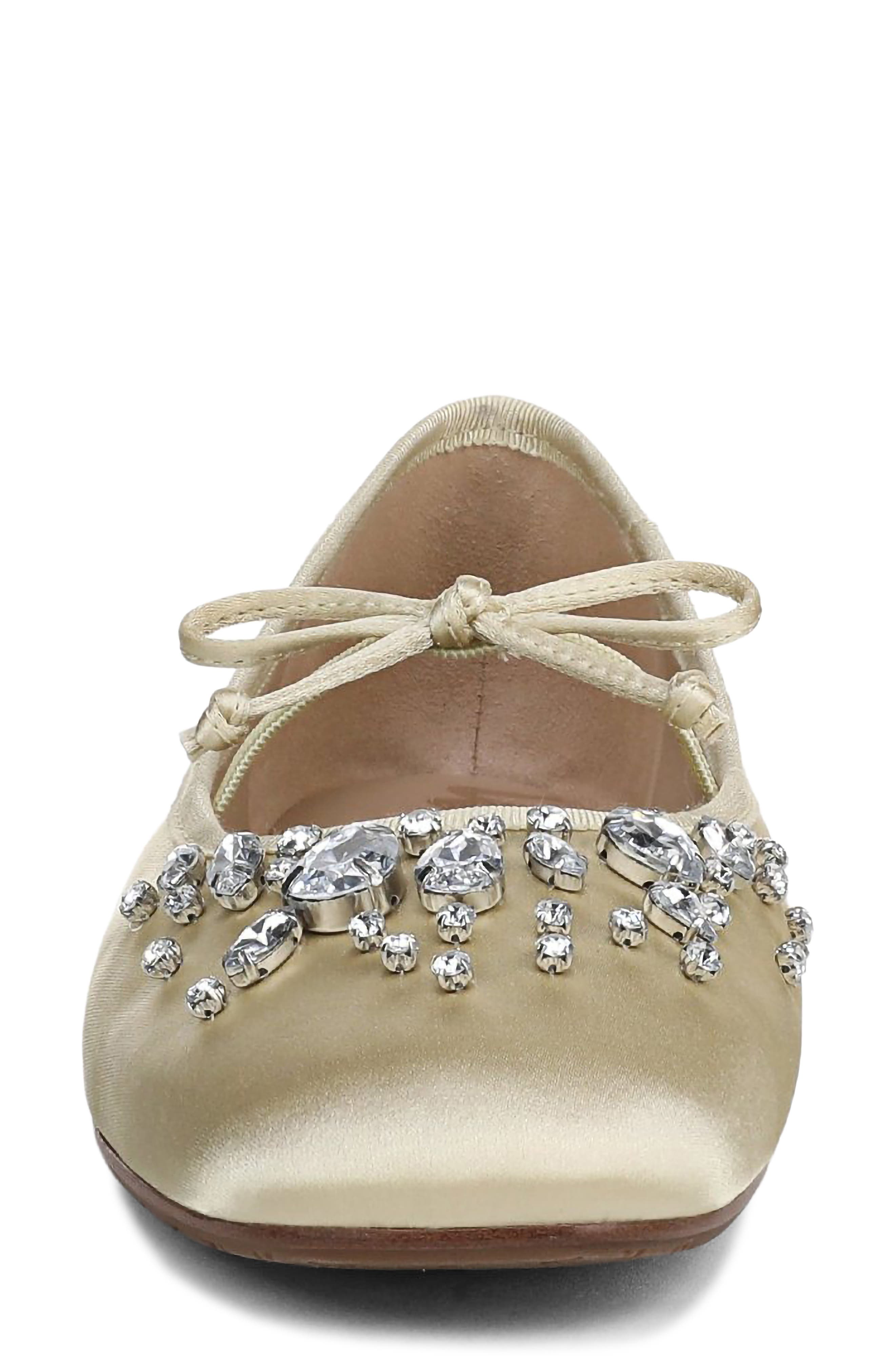 Amy Crystal Embellished Ballet Flat, Alternate, color, PALE LEMON
