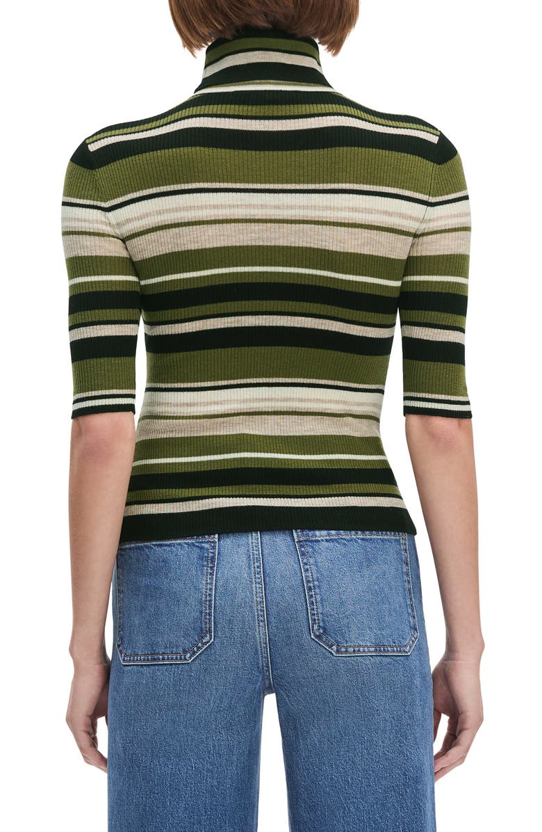 Favorite Daughter The Amelia Merino Wool Turtleneck Top, Alternate, color, Nottingham Stripe