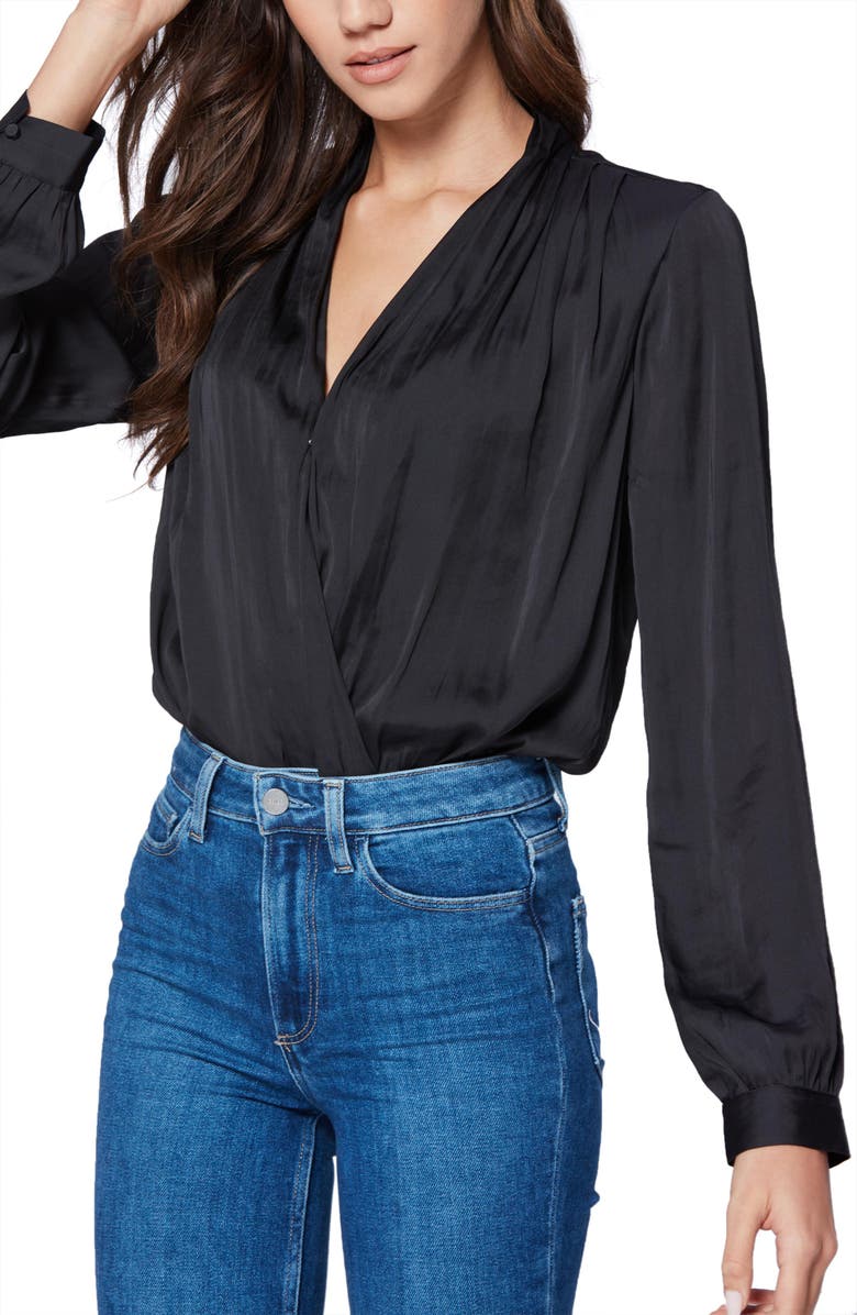 PAIGE Sevilla Surplice Bodysuit, Alternate, color, 