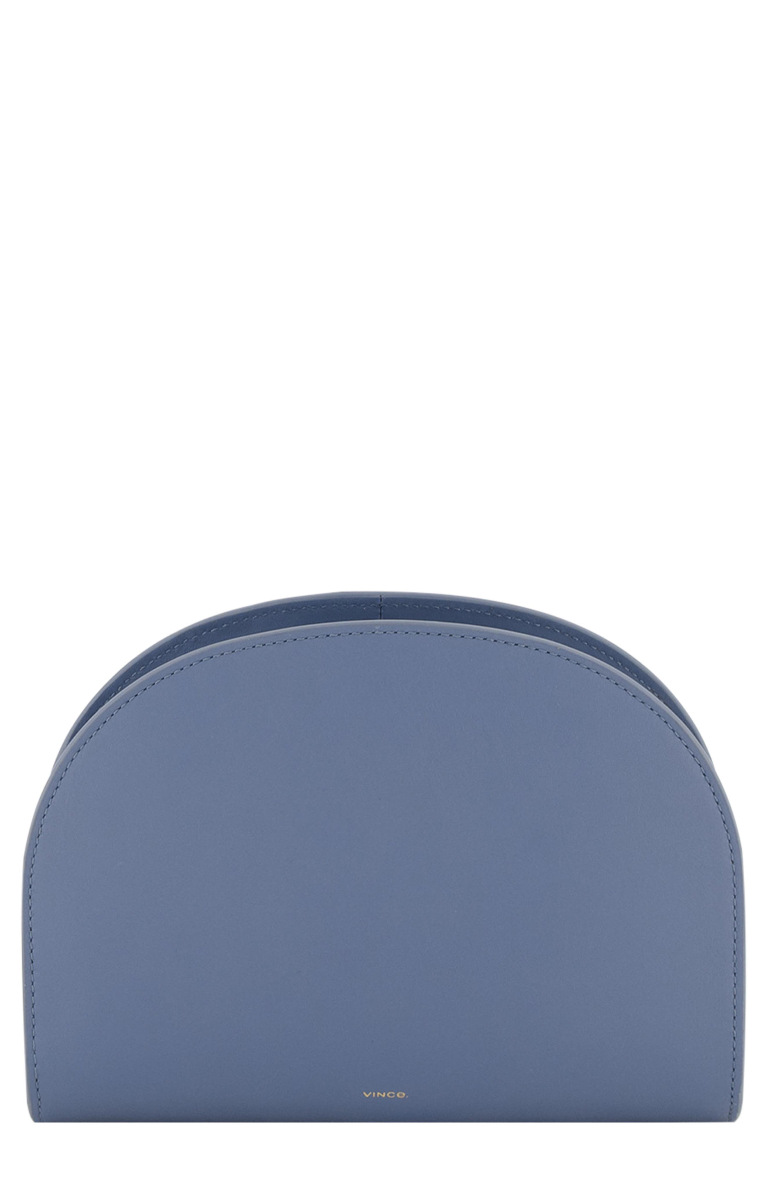 Micro Demma Leather Wallet on a Strap, Main, color, AZUL