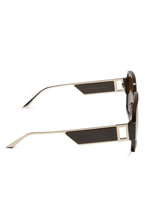 Diff Tina Ii 58mm Polarized Square Sunglasses In Brown