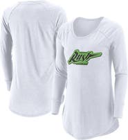ADPRO Sports Women's White Saskatchewan Rush Primary Logo Tri-Blend Long Sleeve T-Shirt