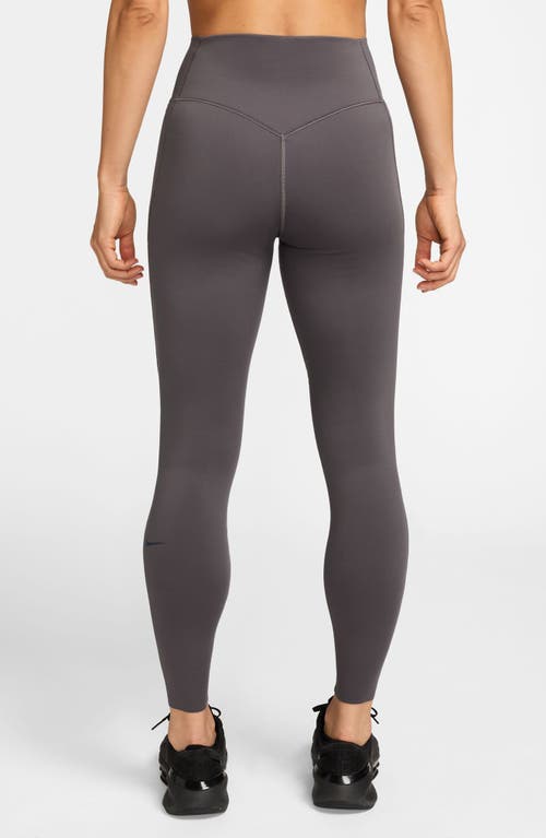 Nike Universa Medium-support High-waisted Pocket 7/8 Leggings In Gray