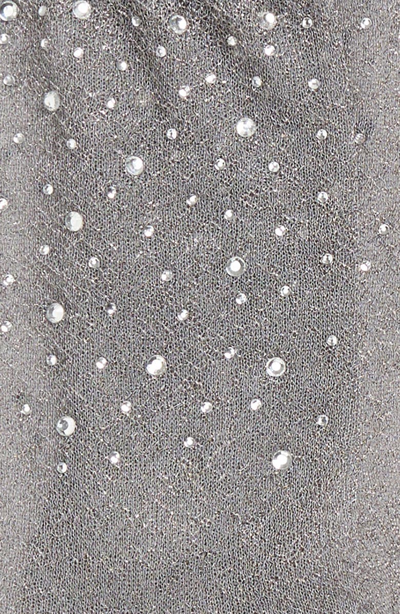 Nordstrom Rhinestone Metallic Quarter Socks, Alternate, color, Grey Dapple