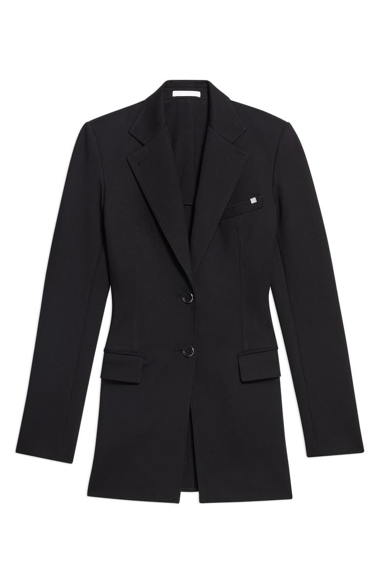 Helmut Lang Roma Zip Sleeve Single Breasted Ponte Knit Blazer, Alternate, color,