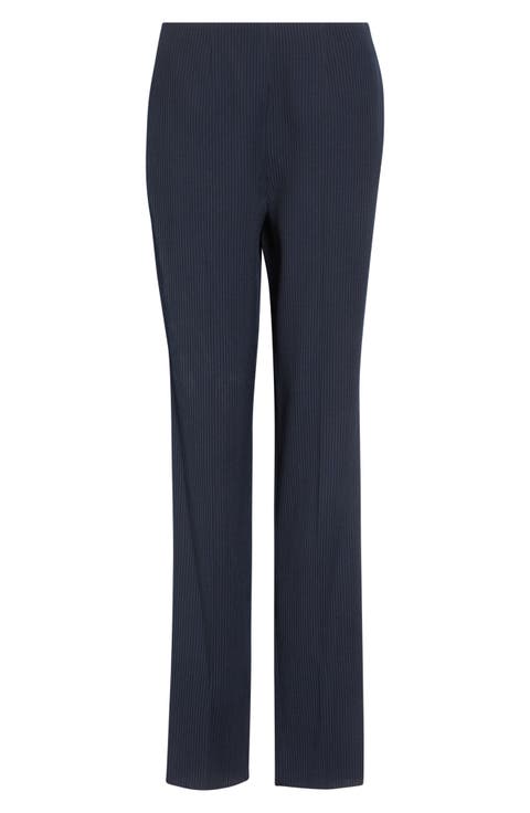 Wool Canneté Rib Straight Leg Pants