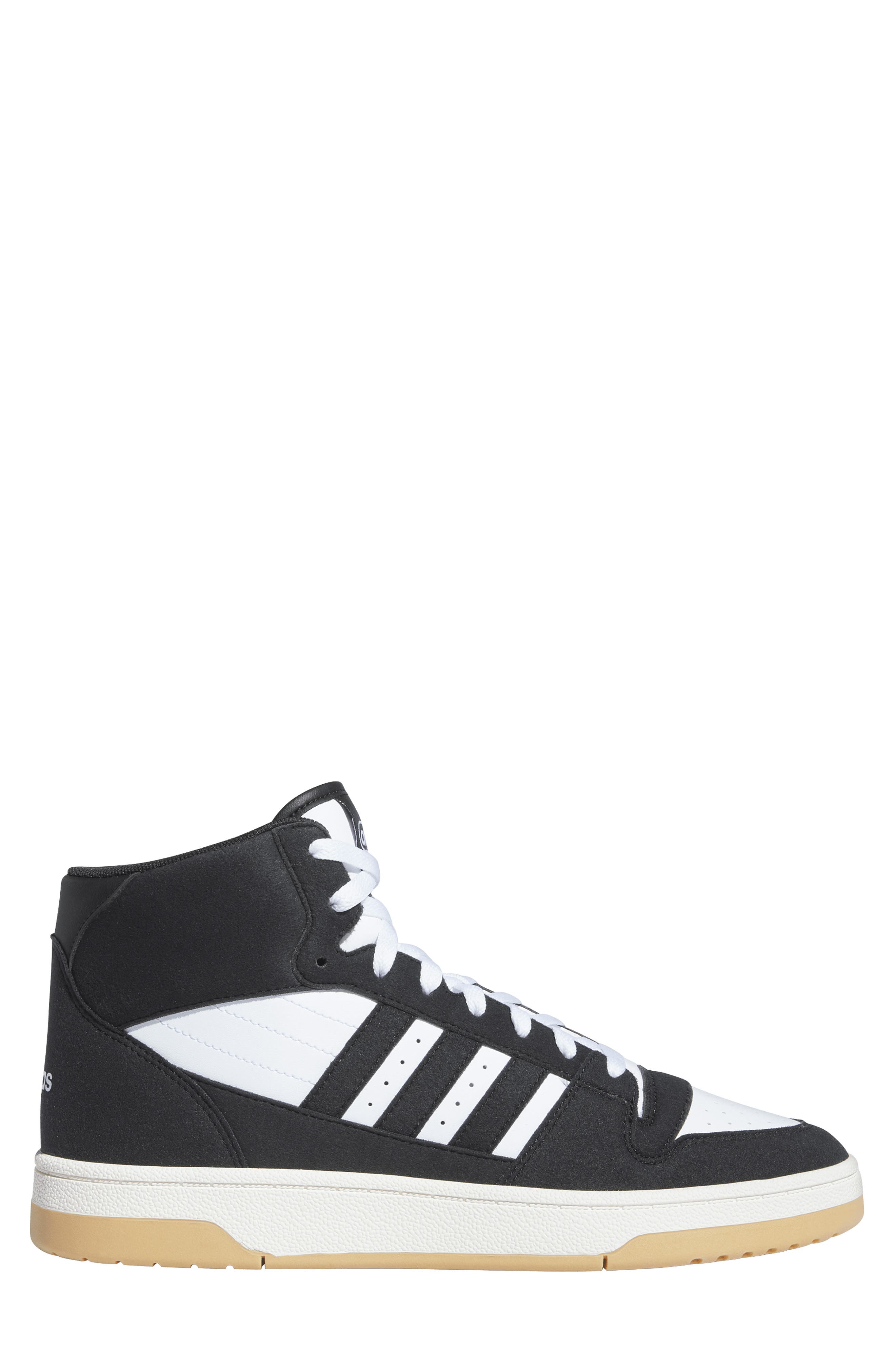 adidas Break Start Mid Top Sneaker, Alternate, color, Black/ Black/ Cloud White