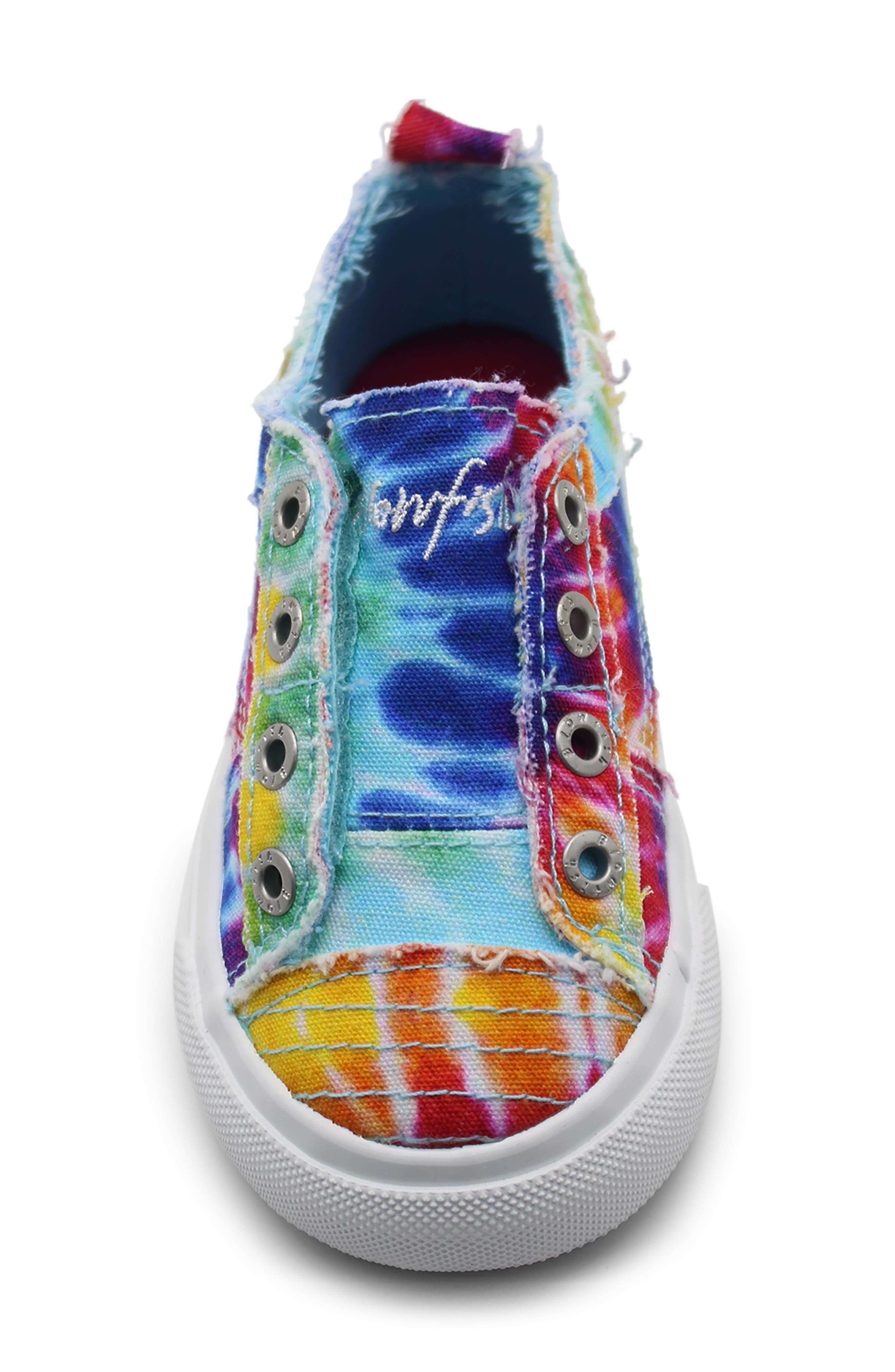 Kids' Play-K Sneaker, Alternate, color, RAINBOW TIE DYE CANVAS