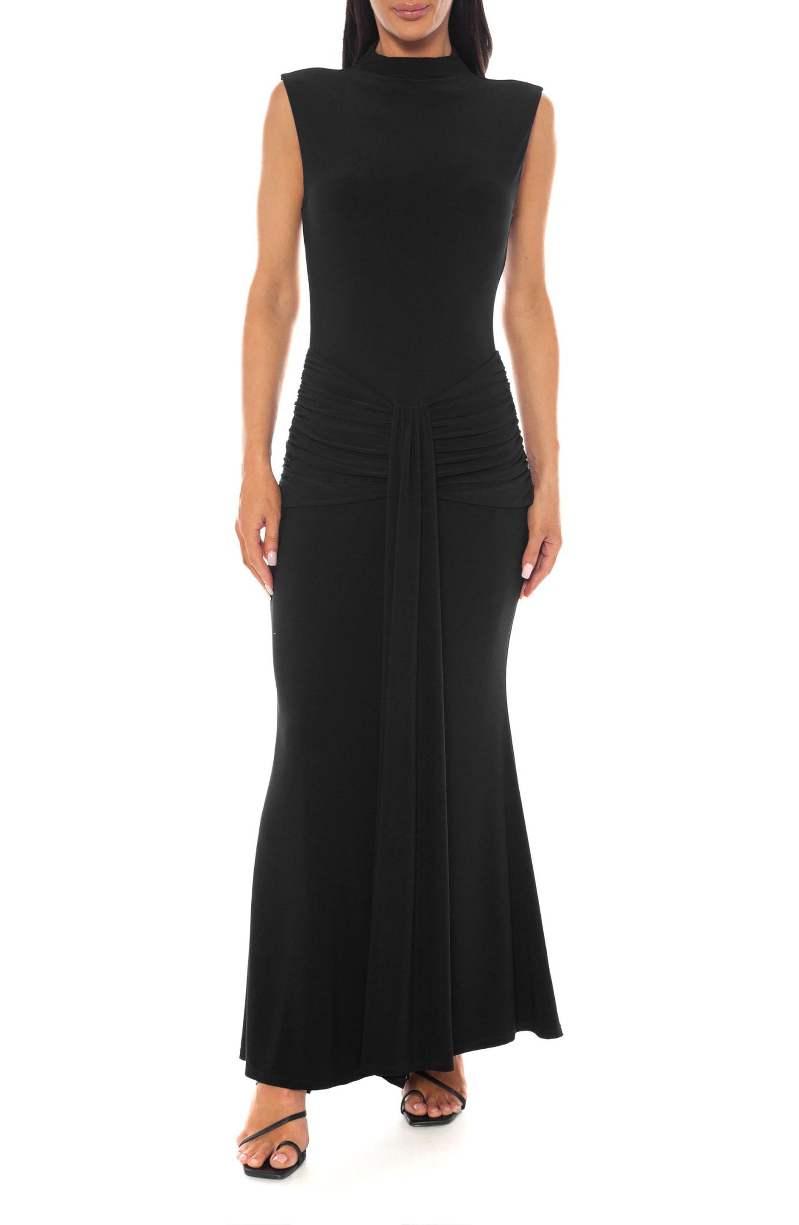 Drape Jersey Maxi Dress