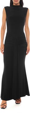 Jump Apparel Drape Jersey Maxi Dress