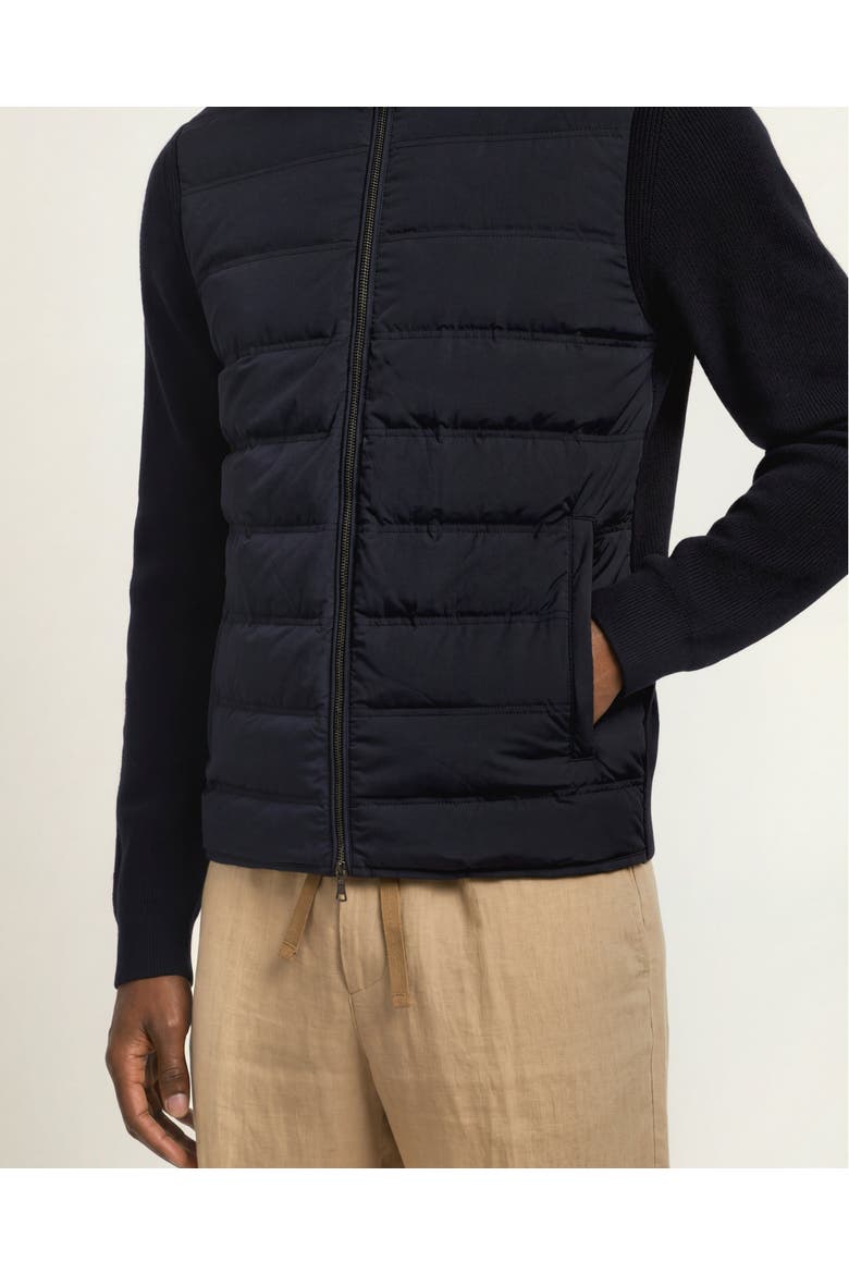 Terrence Hybrid Knit Funnel Jacket, Alternate, color, NIGHT IRIS