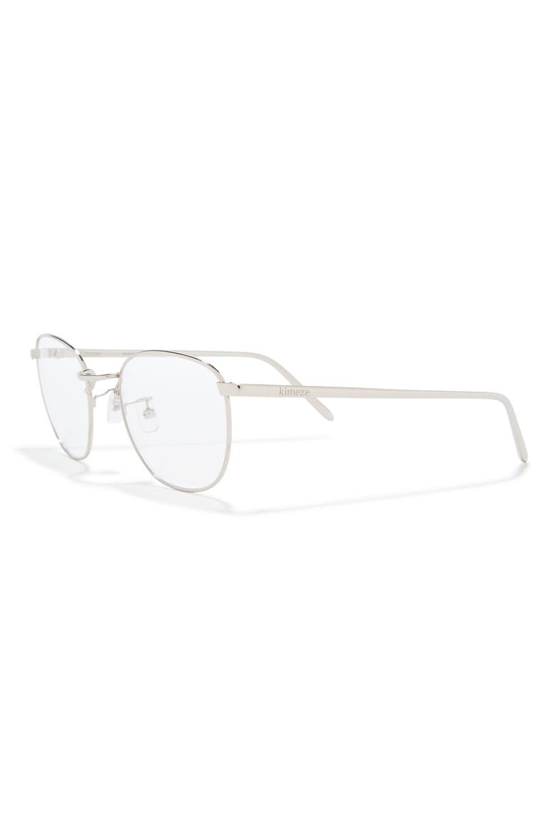 50mm Round Optical Glasses, Alternate, color, SILVER SILVER TRANSPARENT