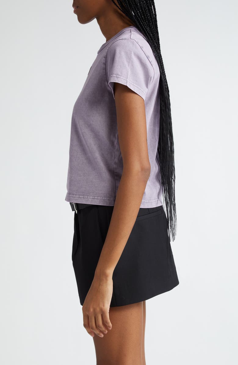 alexanderwang.t Women's Shrunken Cotton Logo Tee, Alternate, color, Acid Pink Lavender