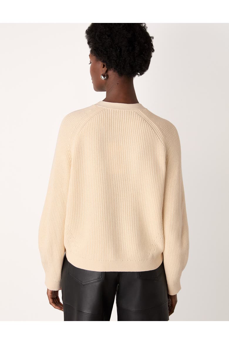 Cotton V-Neck Cardigan, Alternate, color, Ivory