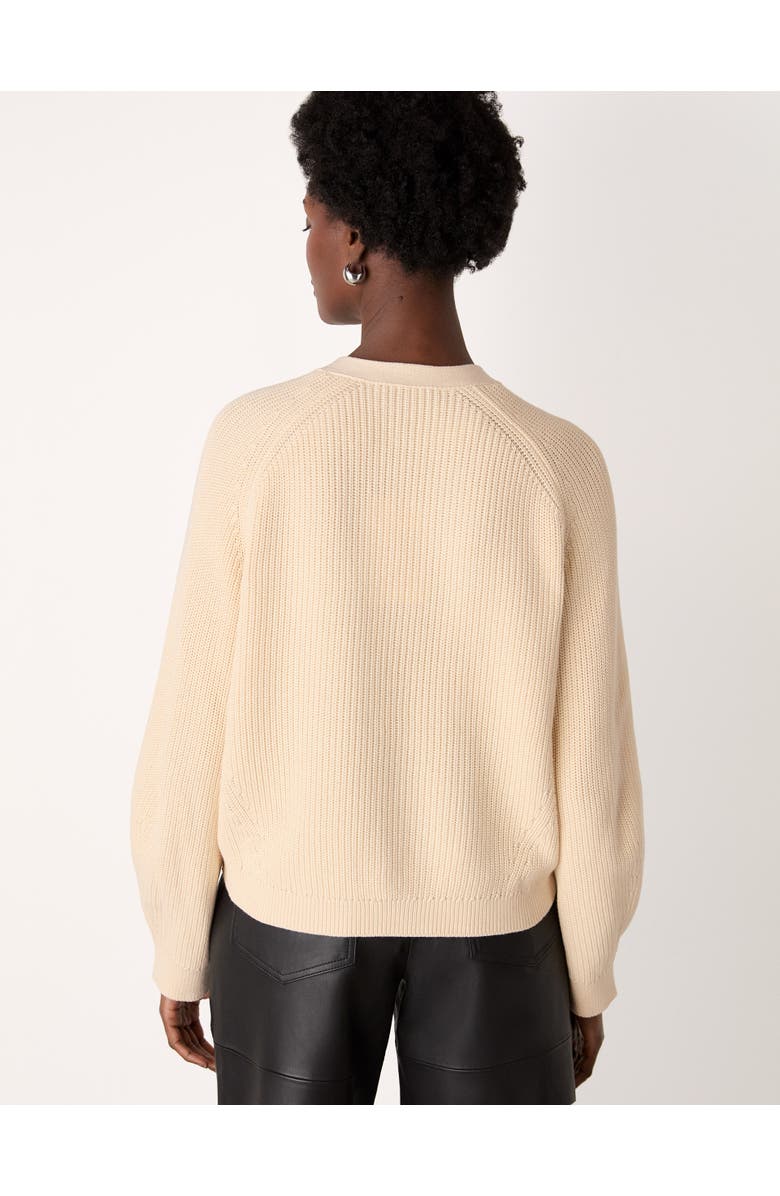 Whistles Cotton V-Neck Cardigan, Alternate, color, Ivory