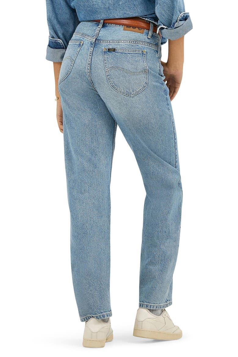 Rider High Waist Straight Leg Jeans, Alternate, color, DAZZLED