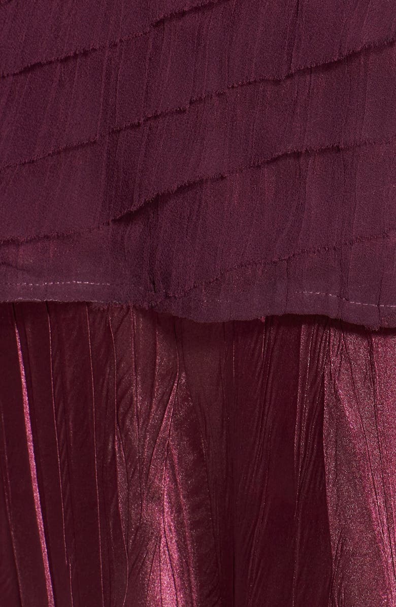 Komarov Pleated Charmeuse Dress & Chiffon Jacket, Alternate, color, 