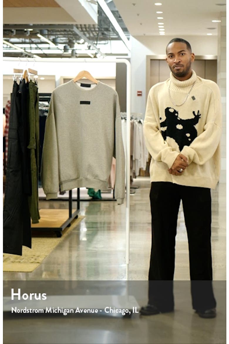 Crewneck Cotton Blend Sweatshirt video
