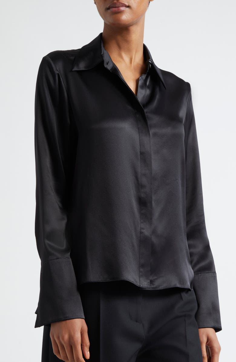 TWP Object of Affection Silk Button-Up Shirt, Alternate, color,