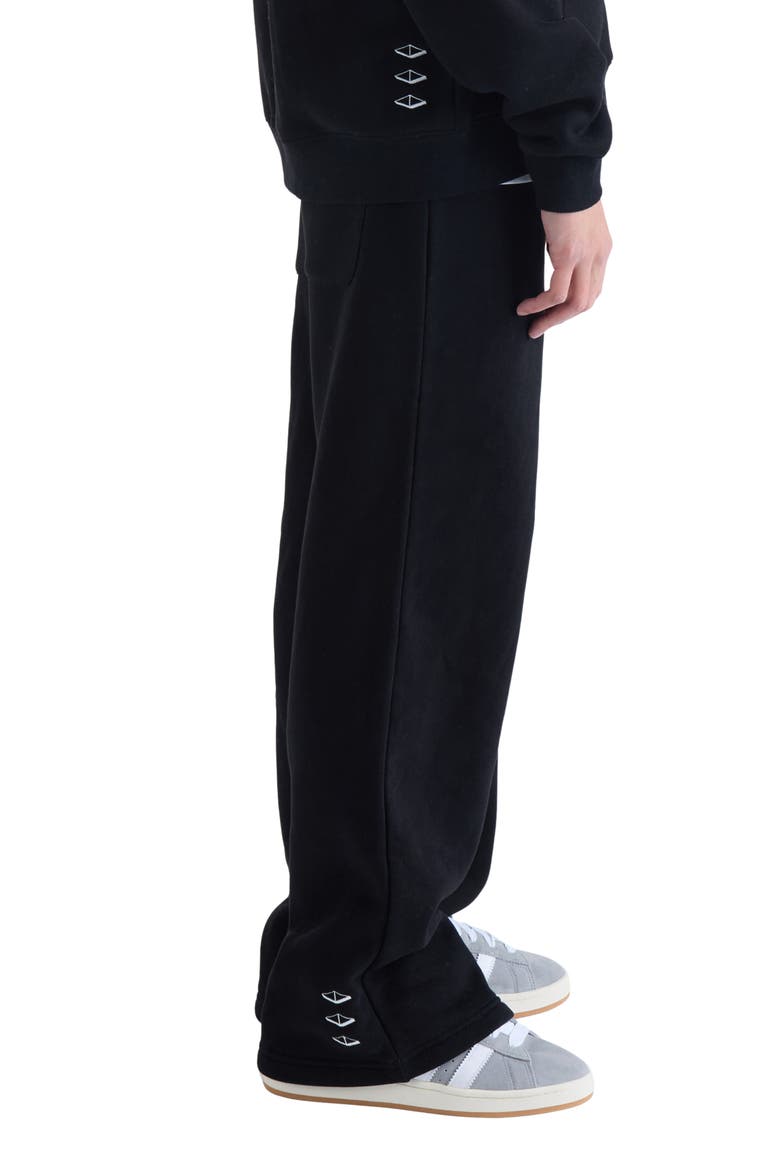 Us Against Time Fleece Track Pants, Alternate, color, BLACK