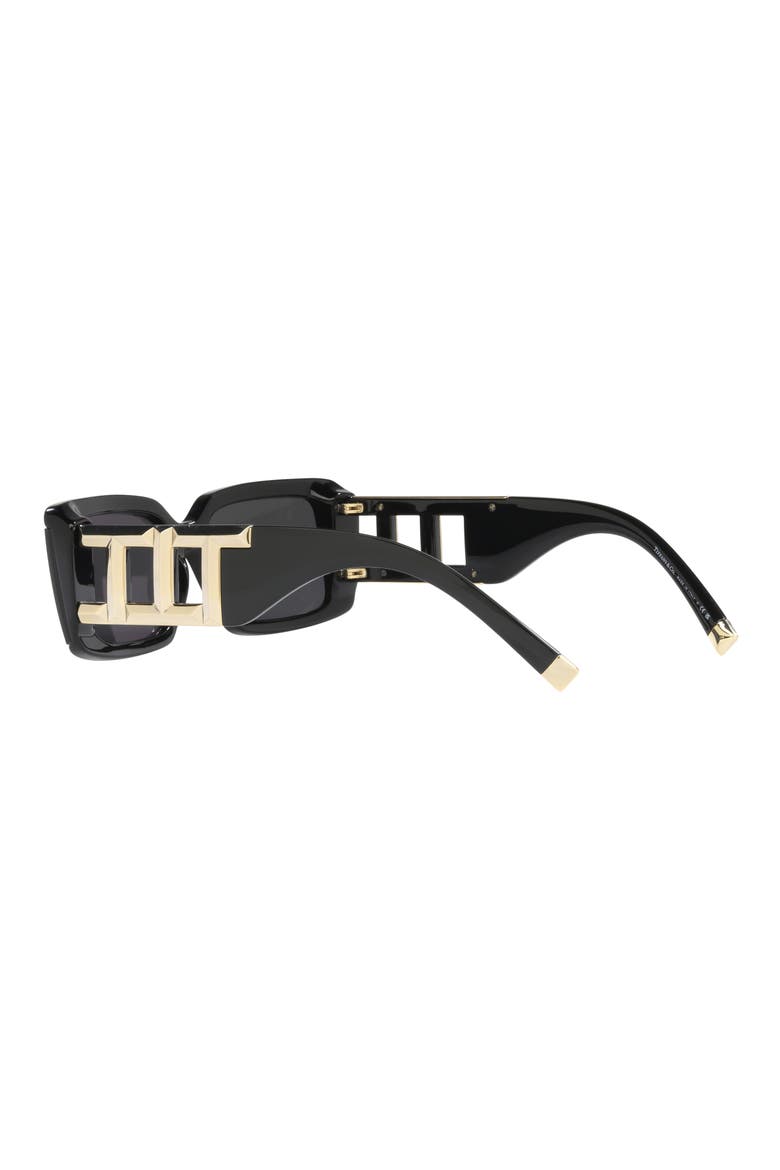 62mm Oversize Rectangular Sunglasses, Alternate, color, BLACK