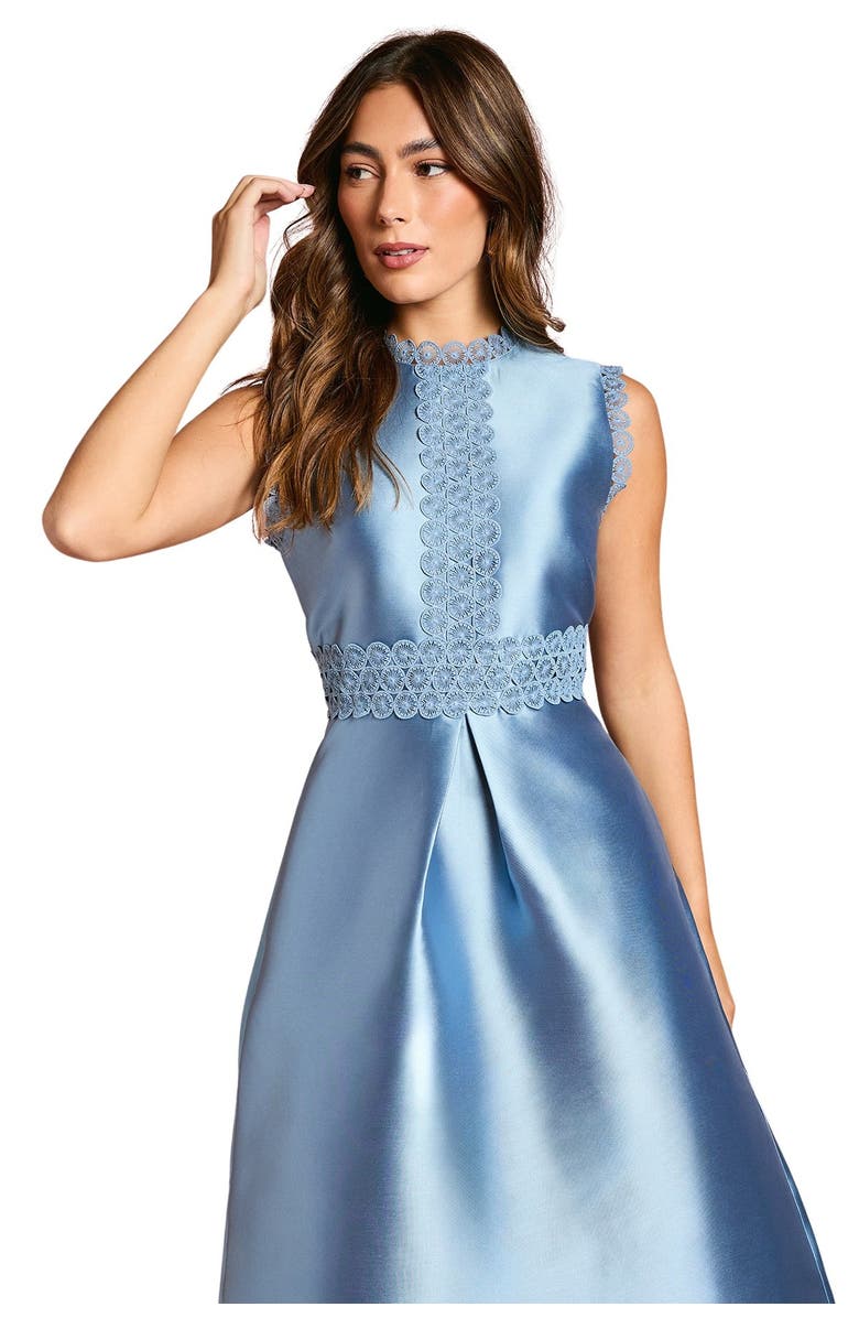 Coast Twill Lace Dress, Alternate, color, Dusty Blue