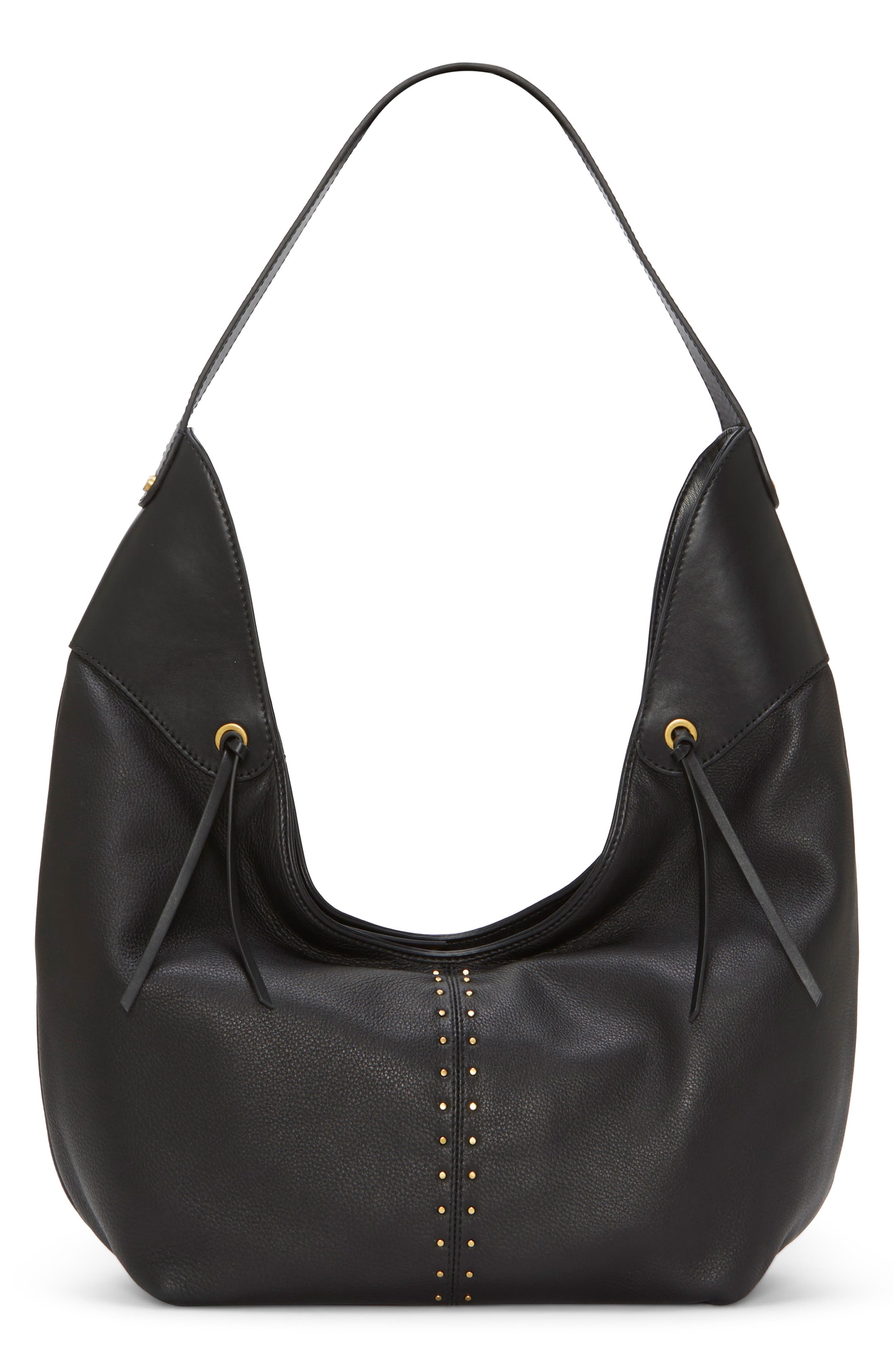 Vince Camuto Ganya Leather Hobo Bag, Main, color, 