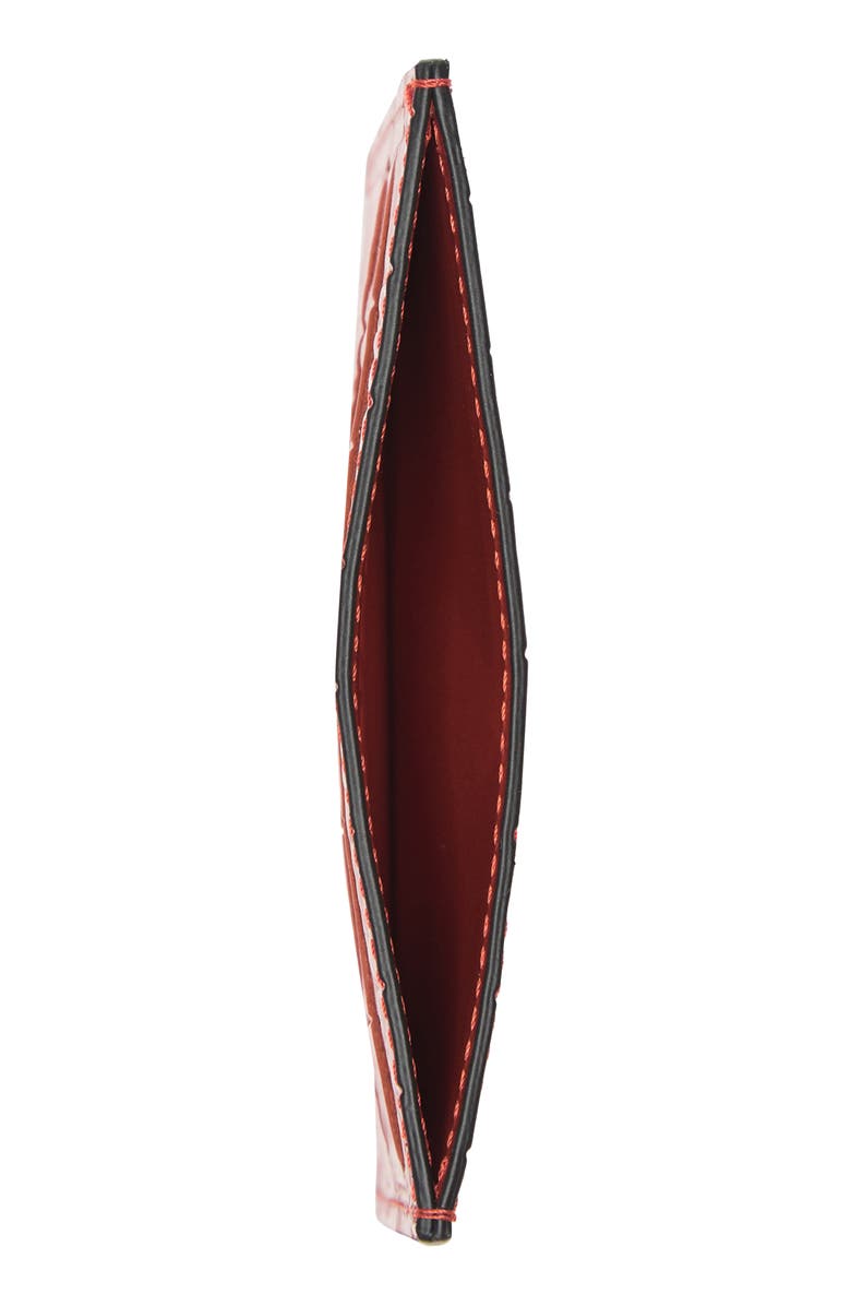 Longchamp Le Pliage Croc Embossed Leather Card Holder, Alternate, color,