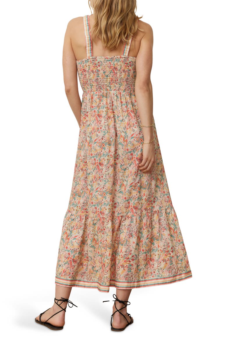 Selene Floral Smocked Tiered Maxi Sundress, Alternate, color, SUPERBLOO